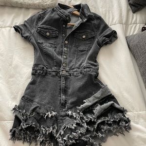Black Denim Romper (Small)